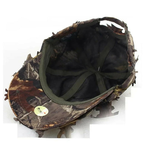 Camping Hunting Camouflage Leaf Cap